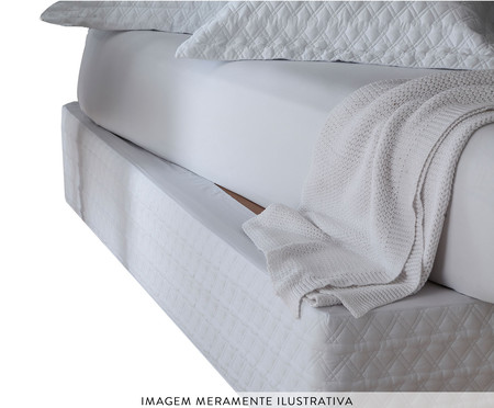 Saia para Cama Box Acetinada St Germain Branca 300 Fios | Westwing