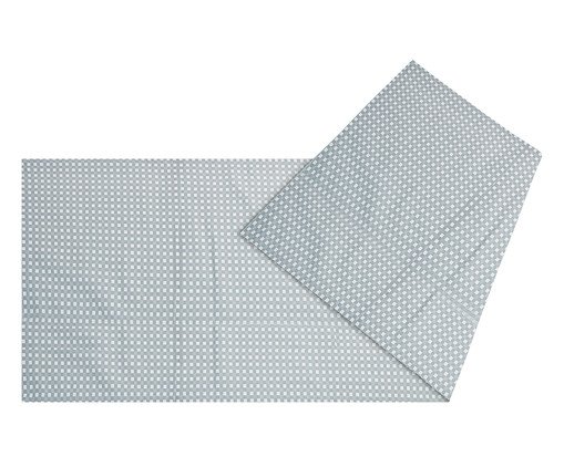 Toalha de Mesa Redonda Panamá Vichy Cinza, multicolor | WestwingNow