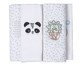 Jogo de Fraldas Soft com Bainha Papi Friends Verde e Cinza, multicolor | WestwingNow