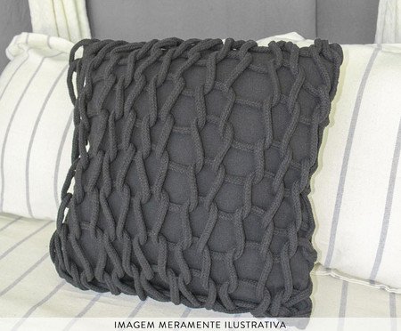 Capa de Almofada Ponto Crochê Preto | Westwing