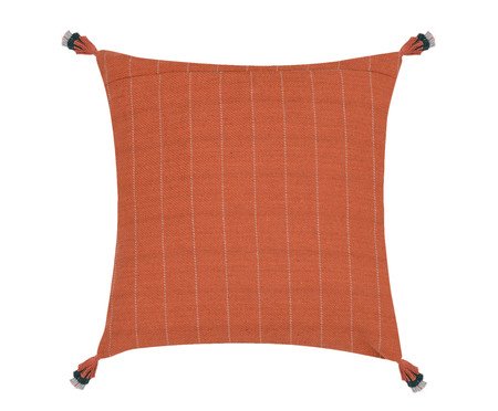 Capa de Almofada com Tassel Etnica Telha e Cinza | Westwing