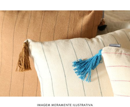 Capa de Almofada com Tassel Etnica Telha e Cinza | Westwing