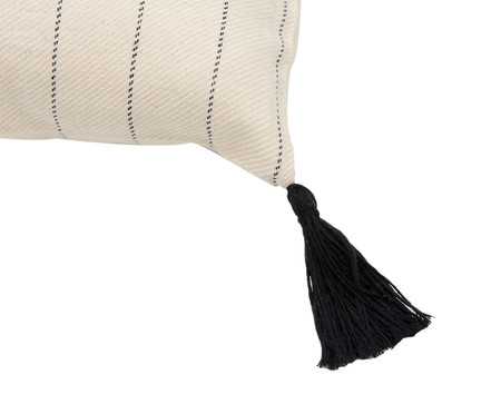 Capa de Almofada com Tassel Duna Preta e Bege | Westwing