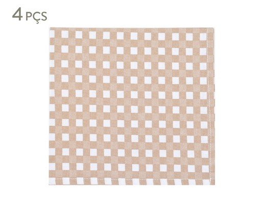 Jogo de Guardanapos Panamá Vichy Caquí, white,multicolor | WestwingNow