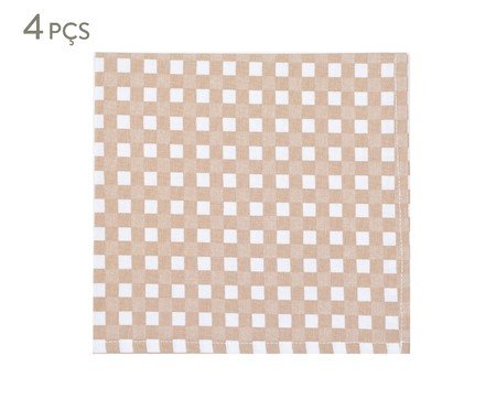 Jogo de Guardanapos Panamá Vichy Caquí | Westwing