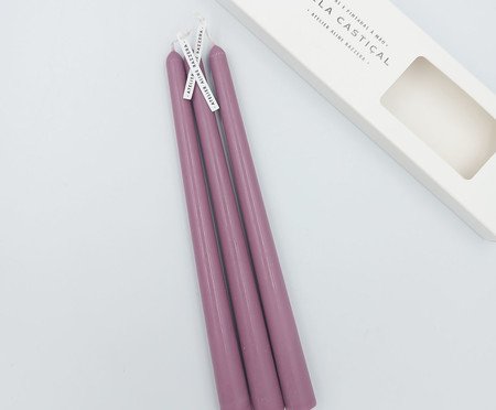 Jogo de Velas Lisa Rosa | Westwing