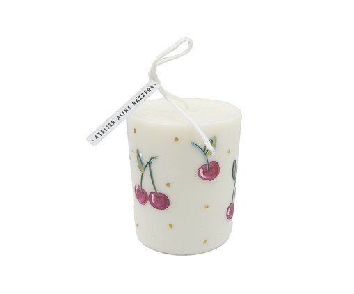 Vela Pilar Cherry Branco, Branco | WestwingNow