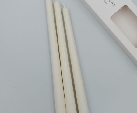 Jogo de Velas Lisa Branca | Westwing