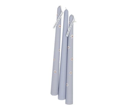 Jogo de Velas Castiçal Daisy Lilas | Westwing
