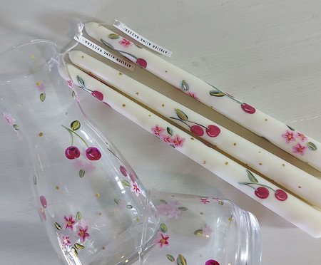 Jogo com Moringa e Copo Summer Cherry | Westwing