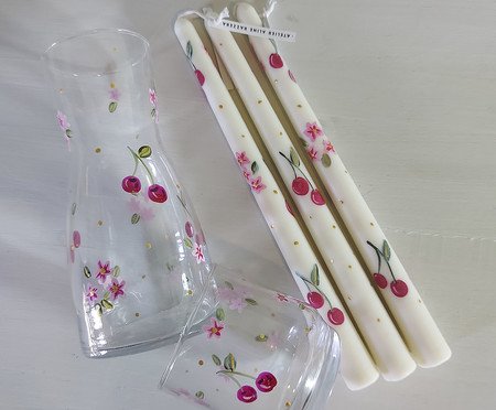 Jogo com Moringa e Copo Summer Cherry | Westwing