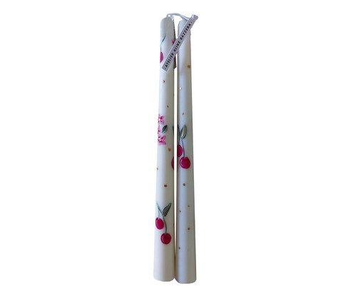 Jogo de Velas Castiçal Cherry, Colorido | WestwingNow