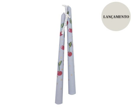 Jogo de Velas Castiçal Cherry Lilac | Westwing
