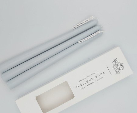 Jogo de Velas Lisa Azul | Westwing