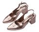 Scarpin Slingback em Couro Prata Velho Salto Grosso, Colorido | WestwingNow