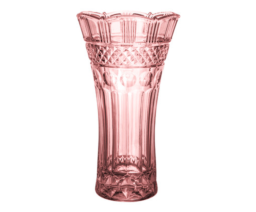 Vaso Floreiro em Cristal Classica Rosa, Rosa | WestwingNow