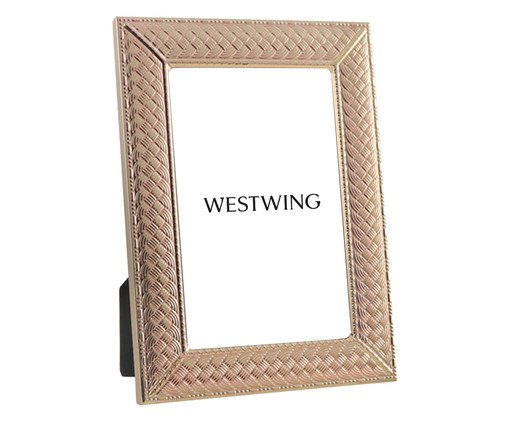 Porta-Retrato Frame Dourado I, Rosa | WestwingNow