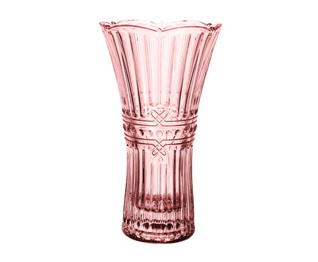 Vaso Floreiro em Cristal Fratello Rosa