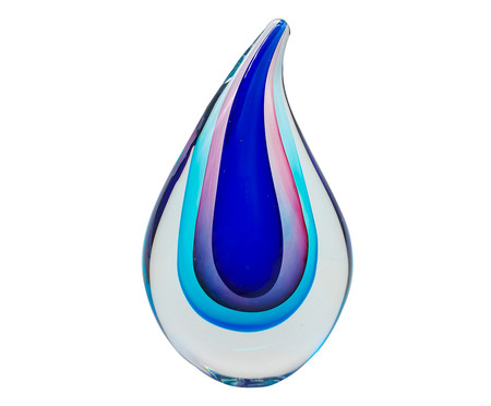 Vaso Murano Gota Azul Royal