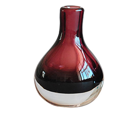 Vaso Murano Vinho e Preto