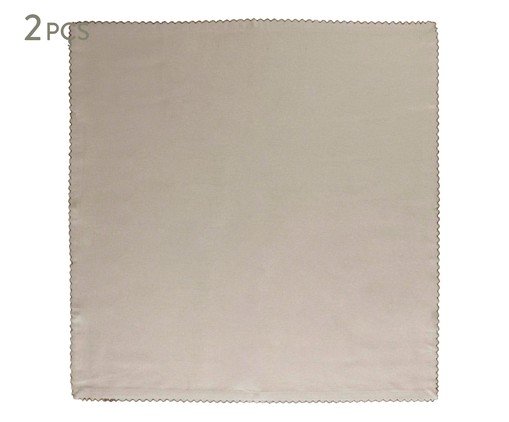 Jogo de Guardanapos Cotton Taupe, Cinza | WestwingNow
