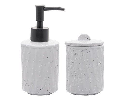 Jogo para Banheiro Deli Diamond Branco, Branco | WestwingNow