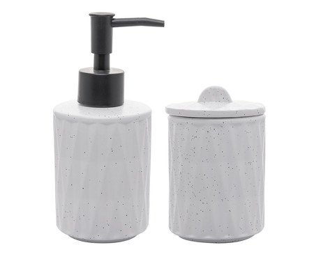 Jogo para Banheiro Deli Diamond Branco | Westwing