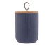 Pote Decorativo com Tampa em Bambu Lines Azul Marinho, Azul | WestwingNow