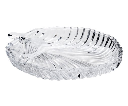 Prato Decorativo em Cristal Leaf, Transparente | WestwingNow