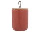 Pote Decorativo com Tampa em Bambu Lines Terracota, Terracota | WestwingNow