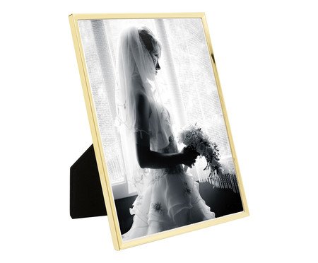 Porta-Retrato em Inox Classic Dourado | Westwing