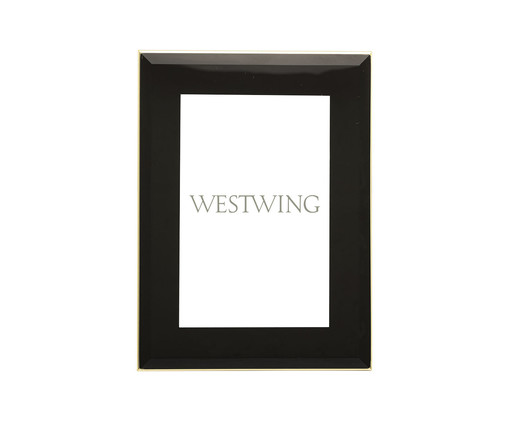 Porta-Retrato em Inox Preto, Preto | WestwingNow