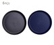 Jogo de Pratos Rasos Lazúli Concreto - Azul e Cinza, Colorido | WestwingNow