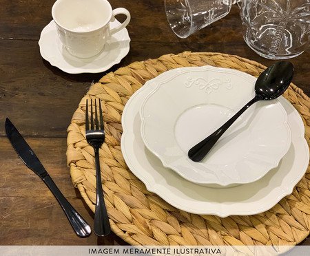 Faqueiro em Inox Positano Preto | Westwing