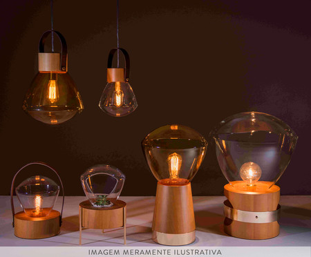 Pendente Lampadari Transparente Castanho Bivolt - 130X39cm | WestwingNow