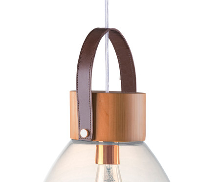 Pendente Lampadari Transparente Castanho Bivolt - 130X29cm | WestwingNow