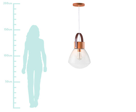 Pendente Lampadari Transparente Castanho Bivolt - 130X29cm | WestwingNow