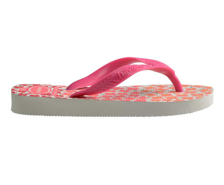 Havaianas Kids Flores Branco e Rosa | WestwingNow