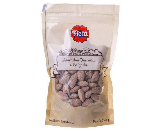 Amêndoa sem Casca Torrada e Salgada Flora - 150G, Colorido | WestwingNow