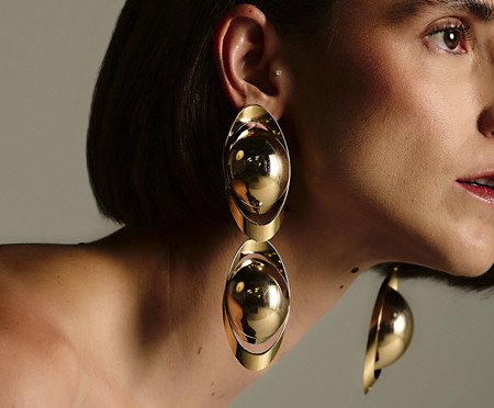 Brinco Enriqueta Banhado a Ouro | Westwing