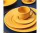 Jogo de Xícaras para Café com Pires em Cerâmica Roma - 06 Pessoas, Amarelo | WestwingNow