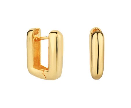 Argola Quadrada Lisa Semijoia Ouro - 18K | Westwing