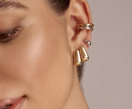 Argola Triangular Banho de Ouro - 18K | Westwing