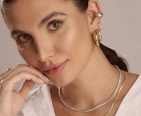 Argola Tubo Semijoia Ouro - 18K | Westwing