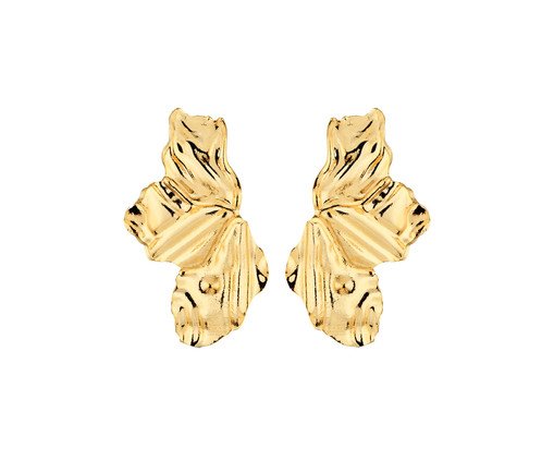 Brinco Pétala Banho Ouro - 18K, Colorido | WestwingNow