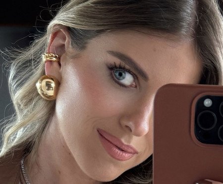 Brinco Meia Esfera Semijoia Ouro - 18K | Westwing