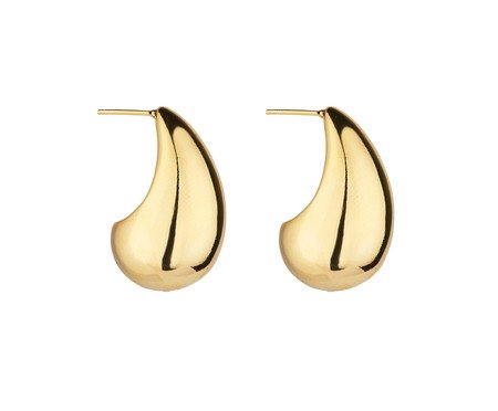 Brinco Gota Abaulada Banho de Ouro - 18K | Westwing