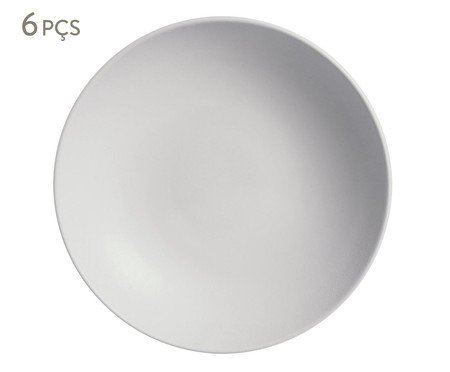 Jogo de Pratos Fundo Coup Stoneware Vit Cinza | Westwing
