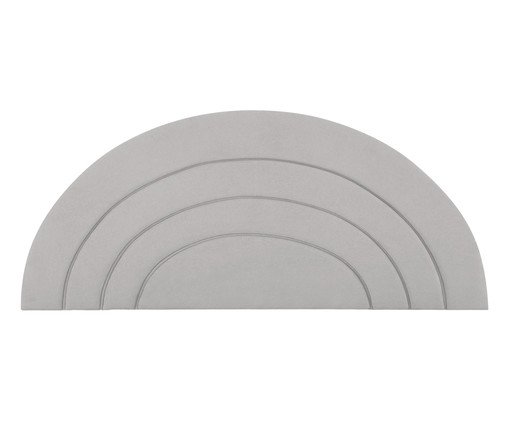 Cabeceira em Boucle Aveludado Arco Cinza, grey | WestwingNow