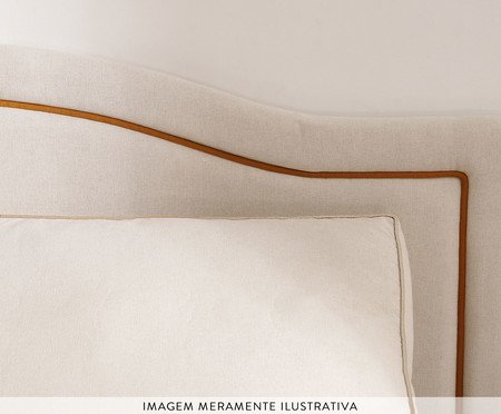 Cabeceira com Almofadões em Lona com Vivo Joliet Natural e Telha | Westwing